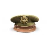 WWII US Army Air Corps Officer Visor Cap Hat Saks
