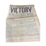 1945 Victory Nazis Reveal Surrender Newspaper