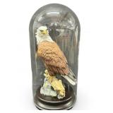 Kaiser Porcelain Bald Eagle with Stand & Bell Jar
