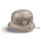 German WWII Helmet with Holes
