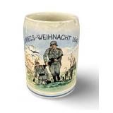 1940 Rare German War Christmas Stein Wehrmacht