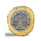 Vintage Jerusalem Cross Plaque Hand Carved
