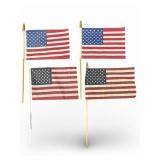 (4) Mini US Stick Flag 4" x 6" on Pole USA