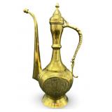 Vintage Engraved Brass Teapot