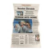 Houston Chronicle Newspaper September 12,2001