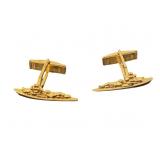Vintage Gemsco Battleship Cuff Links