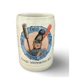 Antique War Christmas 1917 Stoneware Stein