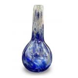 ï¿½85 Blue Speckled Glass VaseHand Blown