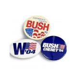 VGT 92 Bush & Bush Cheney ï¿½04 Campaign Pin Backs