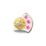 Vintage 10K BSB Tie Tack/Pin With Rubies