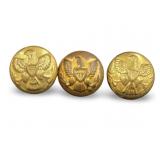 (3) Civil War Buttons