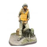 Vintage Fighter Pilot Figurine Resting & Eating