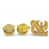 (2)WWII Honorable Discharge "Ruptured Duck" Lapel