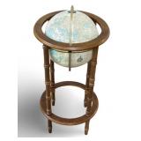 Antique Powell Wood Stand W/ Crams Rotating Globe