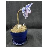 NWOT PURPLE LILY SHERLOCK PIPE w/Pot