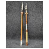 (2) Clips on Wooden Wands