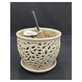 NWT Lacy Orchid Pot 5.75"