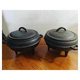 (2) Small Cast Iron Dutch Ovens