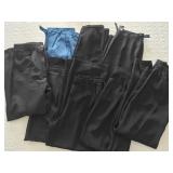 (8pr) Womens Black Pants 10/12 Petite