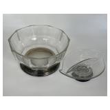 Decagon Glass Bowl & Divided Curvy Glass Bowl