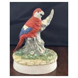 Vintage ScarletParrot Porcelain Figurine Music Box