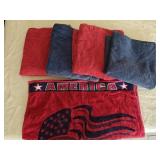 (5) Red & Blue Towels