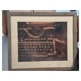 VGT Retro Typewriter Picture Framed