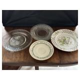Lot of Glass Plates & China Plates