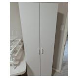 White Tall Storage Cabinet 6 Shelf