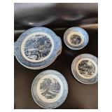 Currier & Ives Rocky Mountain Plates & Bowls