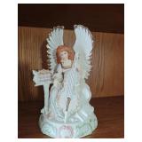Porcelain Angel Playing Cello Figurine