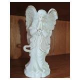 Porcelain Praying Angel Figurine w/ Gold Accents