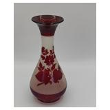 Cranberry Glass Bud Vase