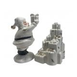 VGT White Gold Holly Holiday Salt Pepper Shaker