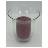 Large Glass Candle Holder Candle Included