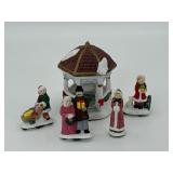 VGT 5PC Porcelain Figure Set Christmas