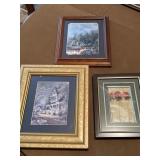 3 Art Prints Framed
