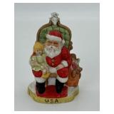 1991 Santa Around the Porcelain Figurine USA