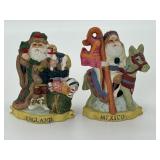 VGT Santa Around the World Porcelain Figurines