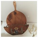 Rustic Pig Wall Paper Plate Holder