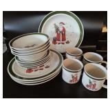 (4) Christmas Placesettings Stoneware