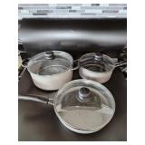 (3) Tramontina Non-Stick Pots