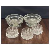 Lot Vintage Glass Salt Cellars