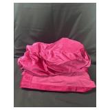 4 Panels Pink Matte Velvet Window