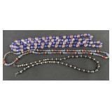 3 Beaded Costume Necklaces