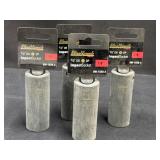 (4) Blackhawk 1/2" Deep Socket 7/8"