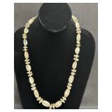 Natural Single Strand Clear Stones Necklace