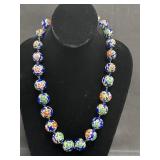 VTG Chinese Export Cloisonne Beaded Necklace