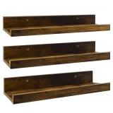 NEW Set of 3 Wooden Floating Shelves