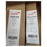 (2) NEW Curtain Rods, One for Shower